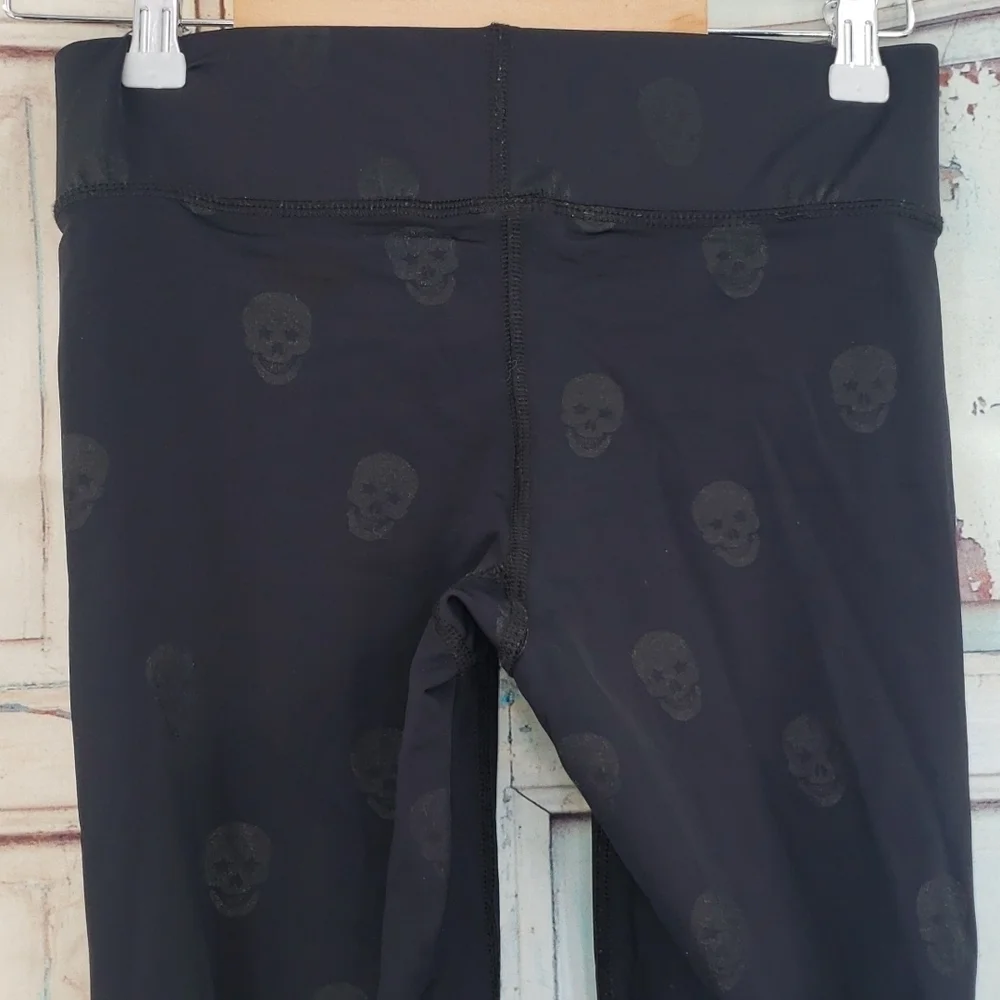 TEREZ‎ Skull Foil Tall Band Leggings | Black | Size- S